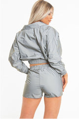 Reflective Bomber Jacket
