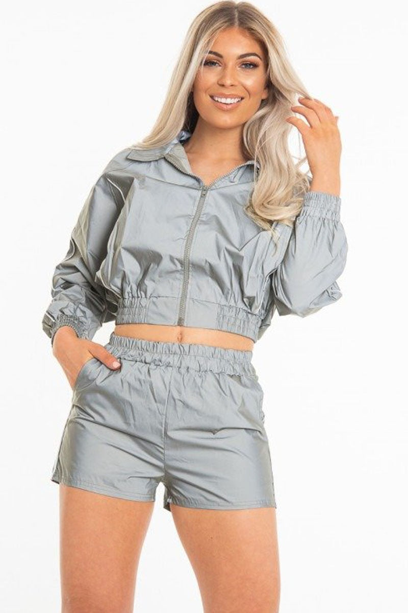 Reflective Bomber Jacket
