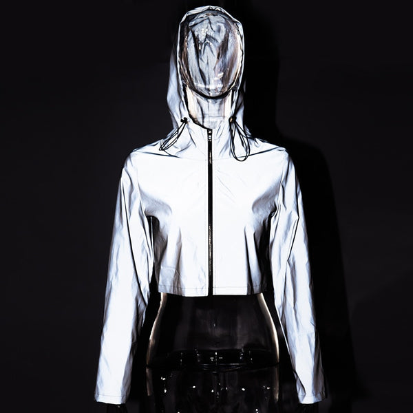 Reflective Short Hooded  Jacket