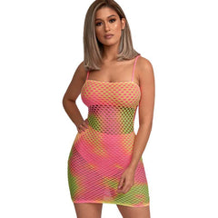 Neon Fishnet Summer Dress