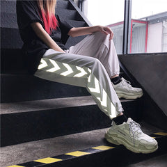 Reflective Streetwear Jogger Pants