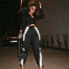 Reflective Stripe Cargo Pants