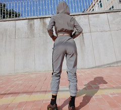Reflective Stripe Streetwear Tracksuit